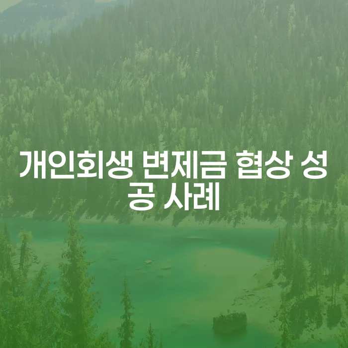 개인회생 변제금 협상에서 성공을 거두려면 어떻게 해야 할까요?