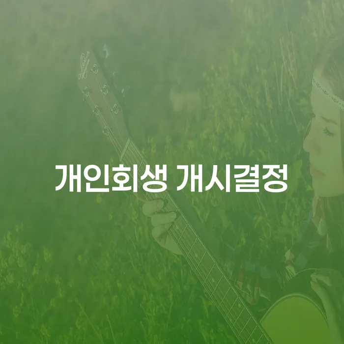 개인회생 개시결정과 개인회생 파산 실무, 사례의 이해와 활용법은?